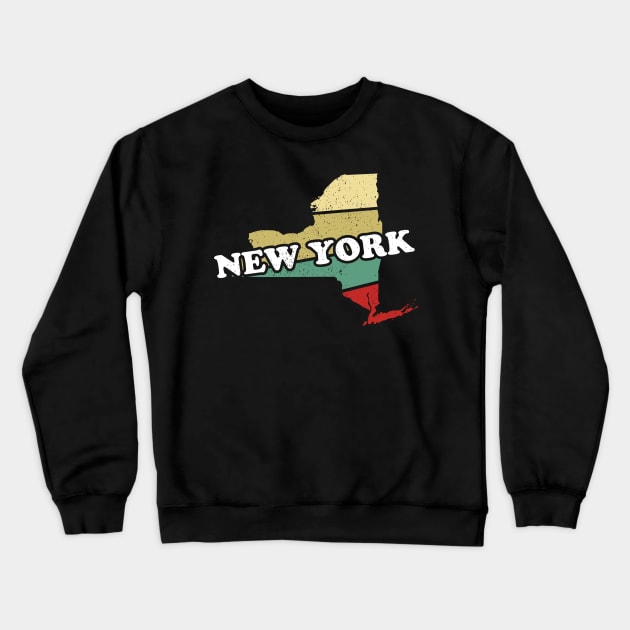 New York State Vintage Retro Souvenir Gift product Crewneck Sweatshirt by Blue Zebra
